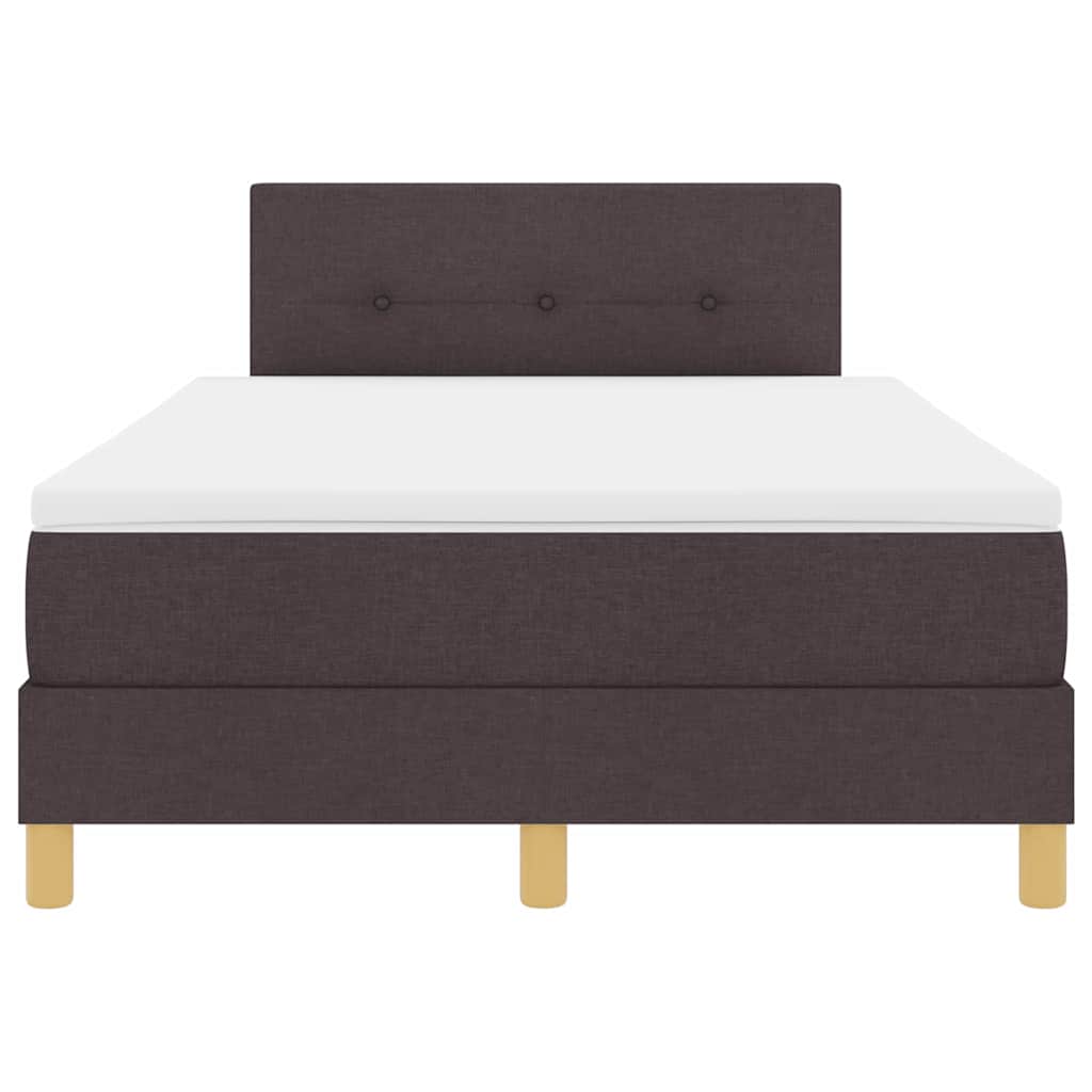 Boxspring ágy matraccal sötétbarna 120 x 190 cm szövet