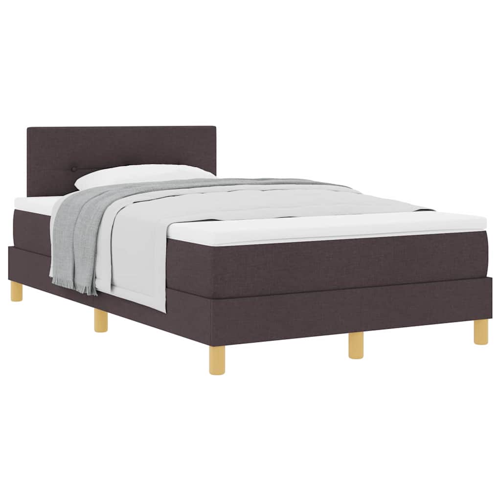 Boxspring ágy matraccal sötétbarna 120 x 190 cm szövet