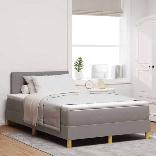 Boxspring ágy matraccal matracmal Tópszínű 120 x 190 cm szövet