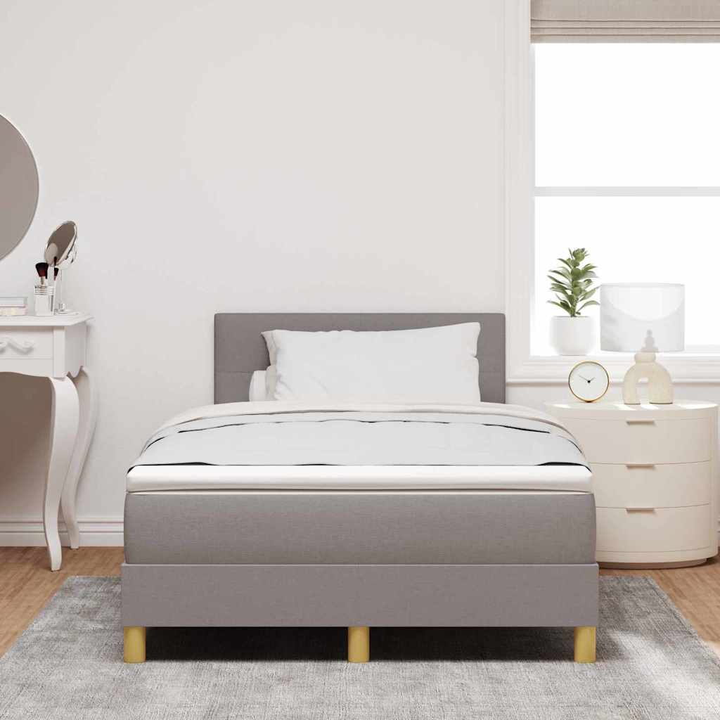 Boxspring ágy matraccal matracmal Tópszínű 120 x 190 cm szövet