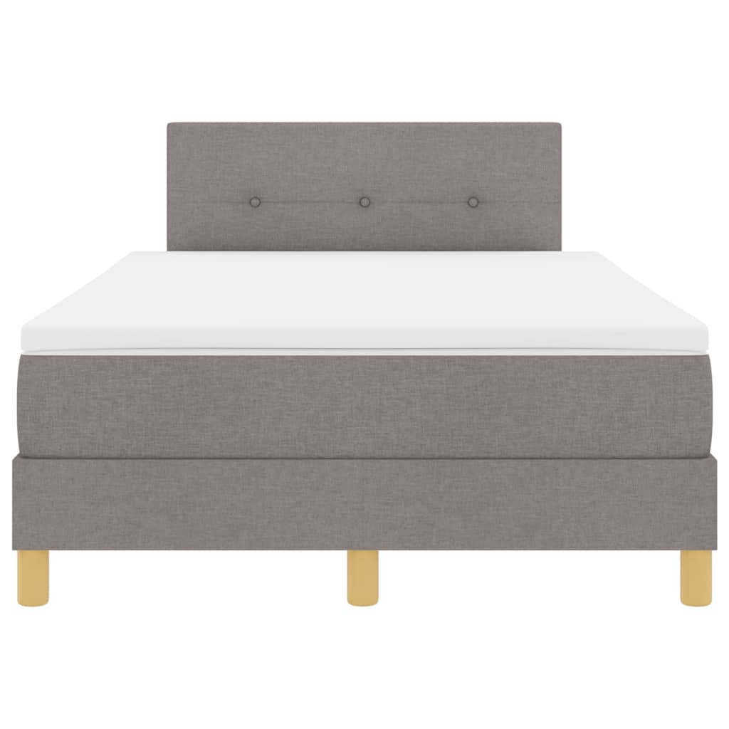 Boxspring ágy matraccal matracmal Tópszínű 120 x 190 cm szövet