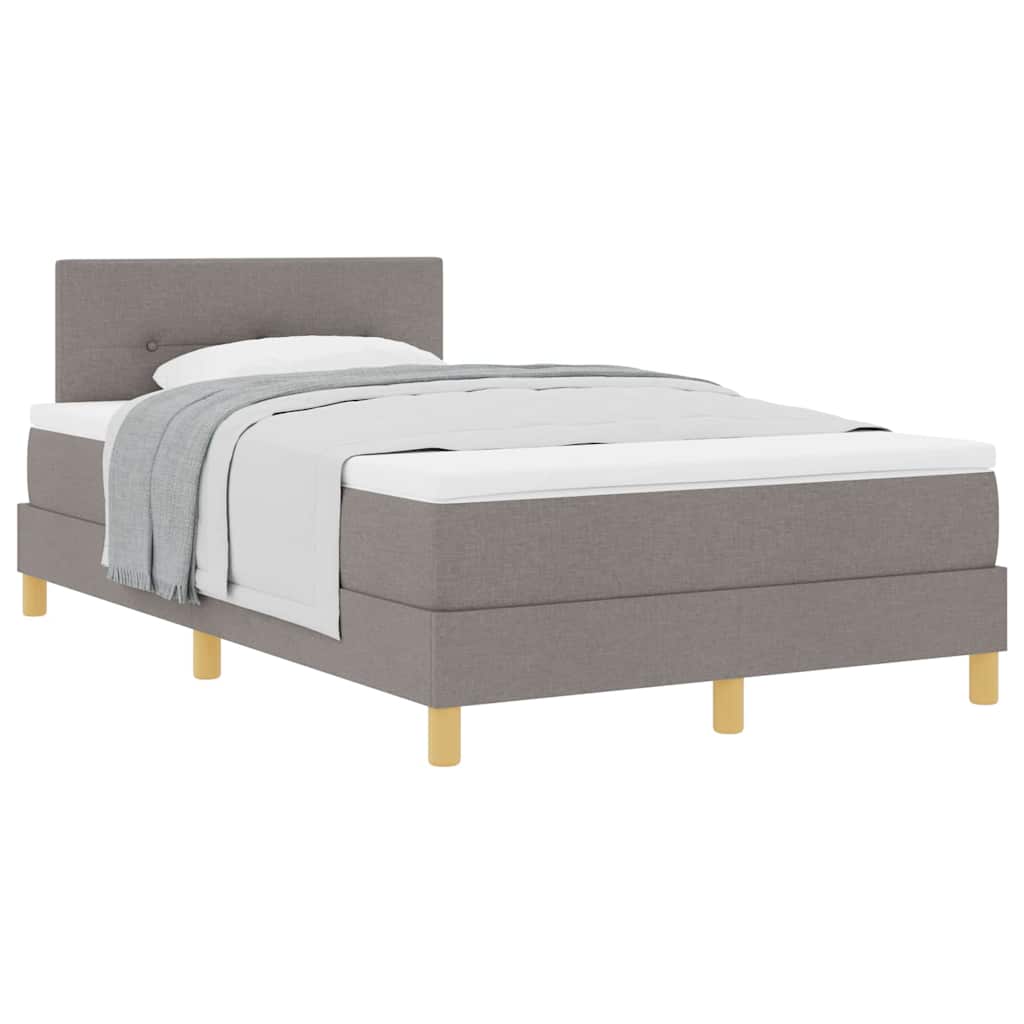 Boxspring ágy matraccal matracmal Tópszínű 120 x 190 cm szövet