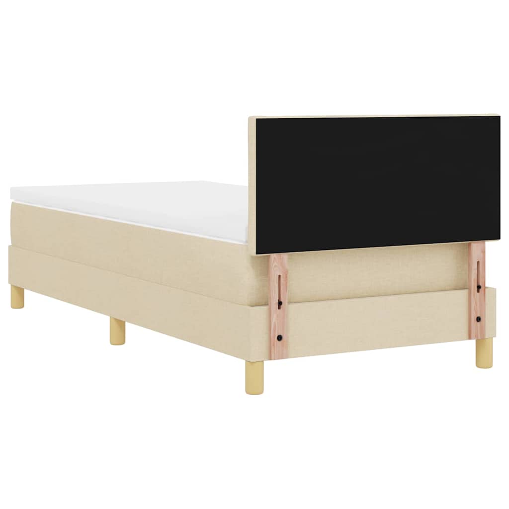 Boxspring ágy matraccal matracmal Krém 90 x 190 cm szövet