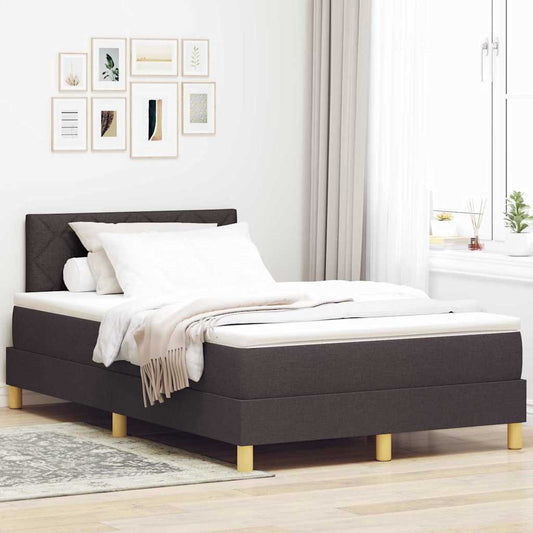 Boxspring ágy matraccal sötétbarna 120 x 190 cm szövet