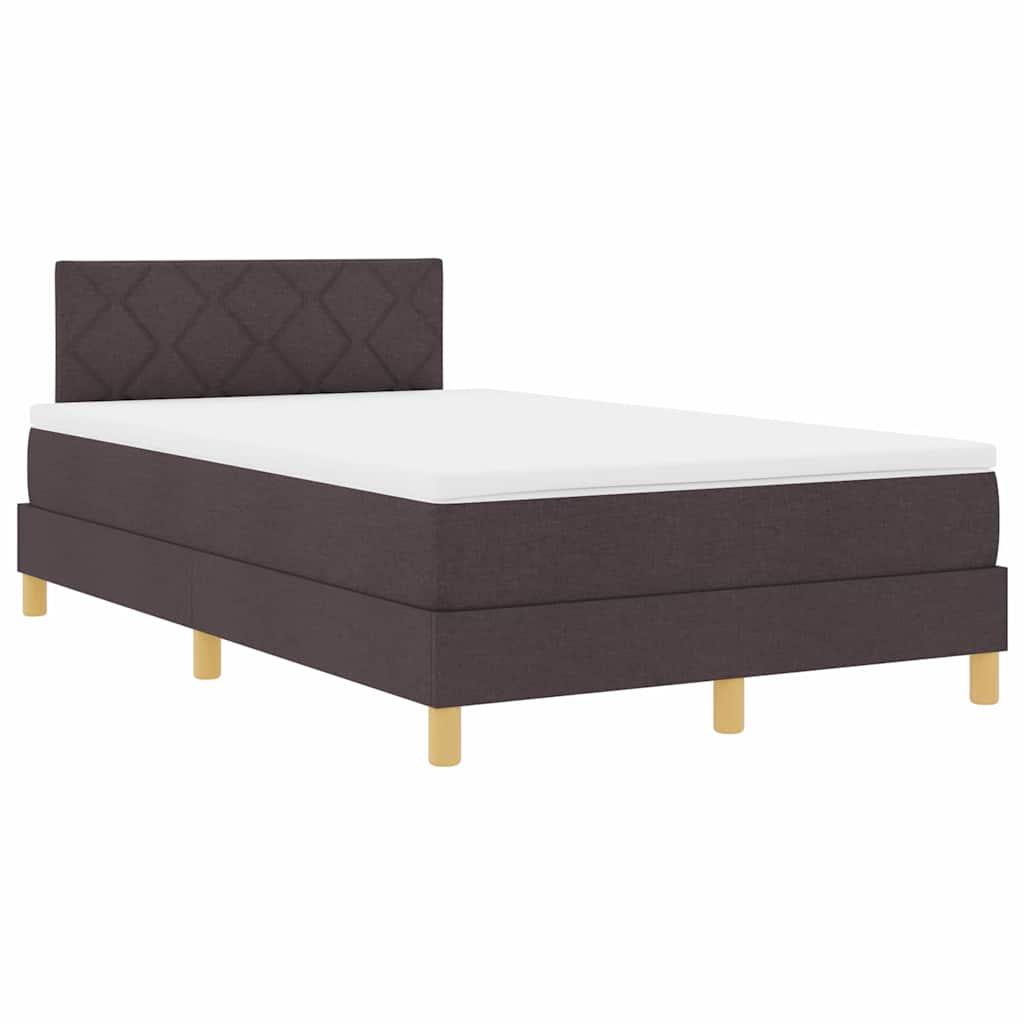 Boxspring ágy matraccal sötétbarna 120 x 190 cm szövet