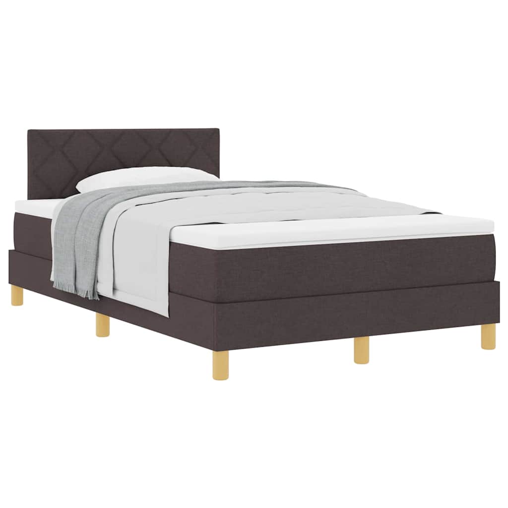 Boxspring ágy matraccal sötétbarna 120 x 190 cm szövet