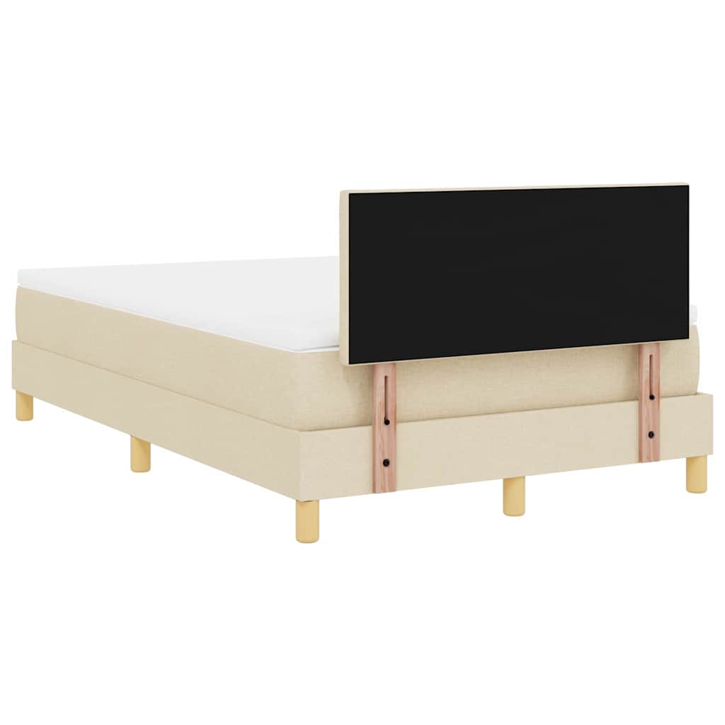 Boxspring ágy matraccal matracmal Krém 120 x 190 cm szövet