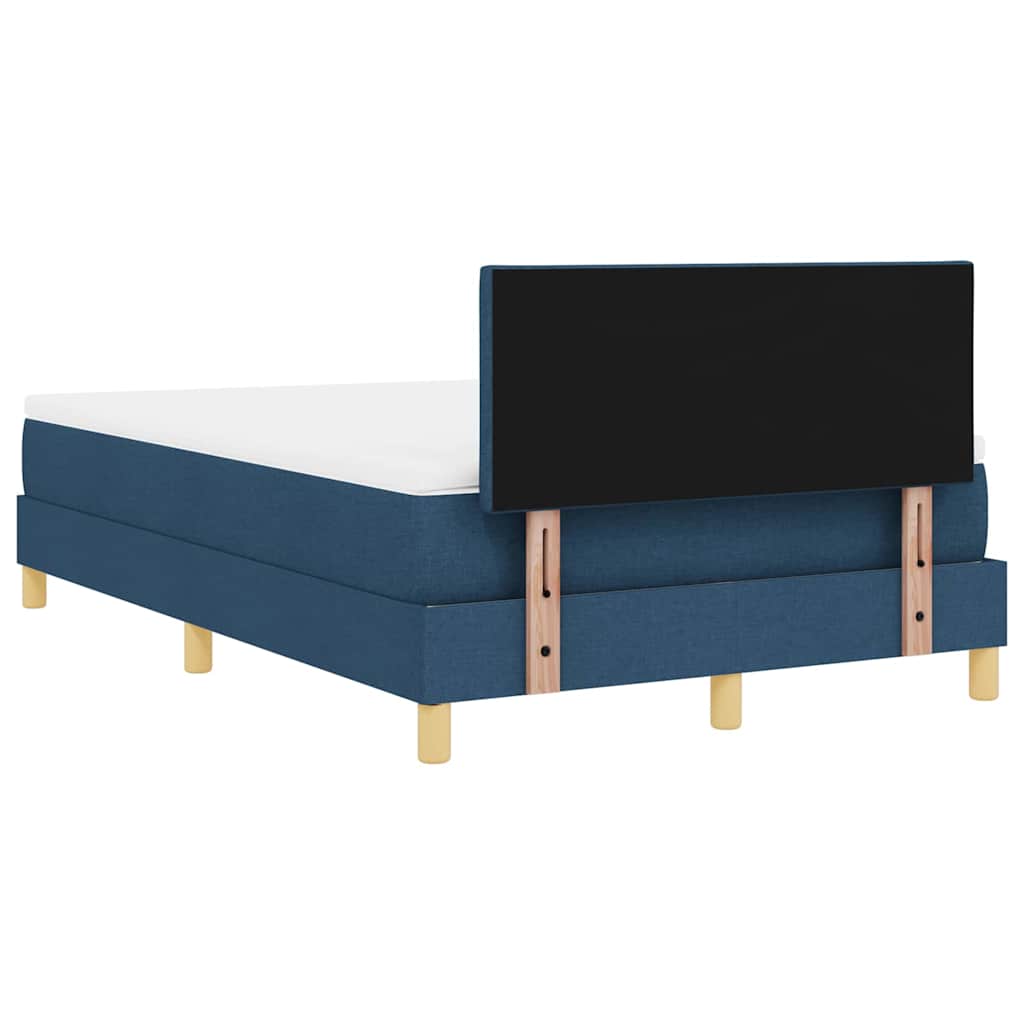 Boxspring ágy matraccal matracmal Kék 120 x 190 cm szövet
