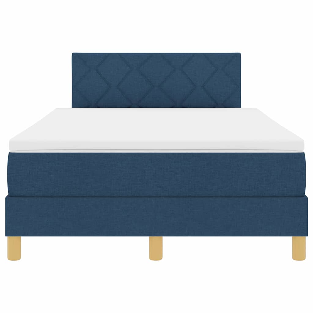 Boxspring ágy matraccal matracmal Kék 120 x 190 cm szövet