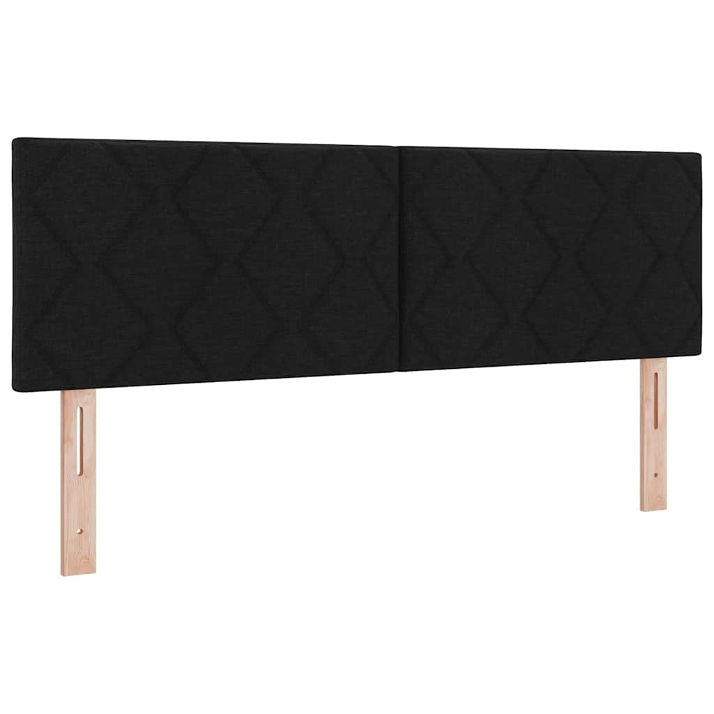Boxspring ágy matraccal matracmal Fekete 140 x 190 cm szövet