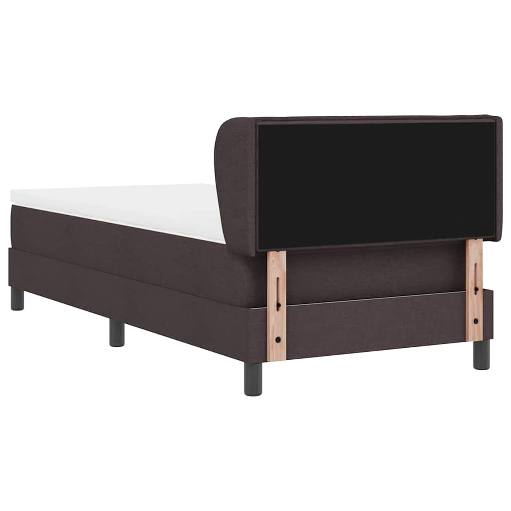 Boxspring ágy matraccal matracmal sötétbarna 90 x 190 cm szövet