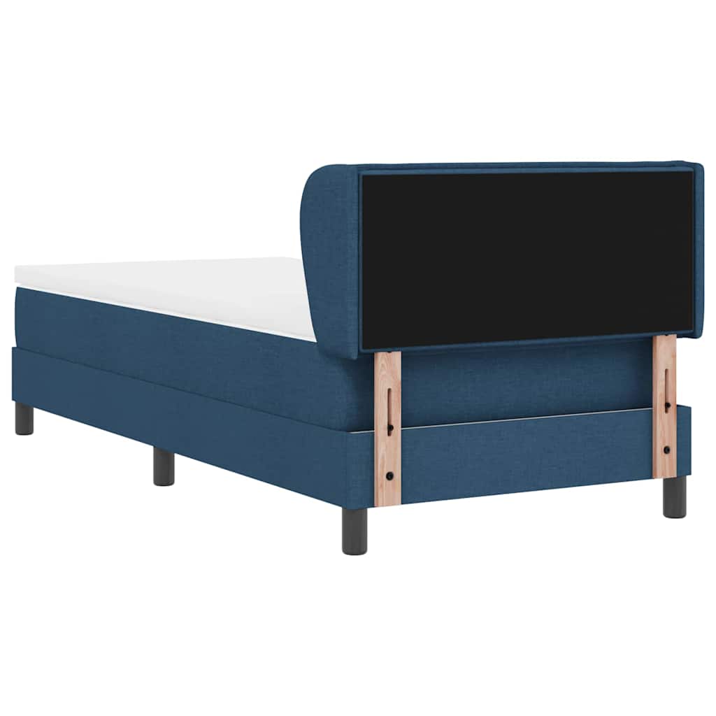 Boxspring ágy matraccal matracmal Kék 90 x 190 cm szövet