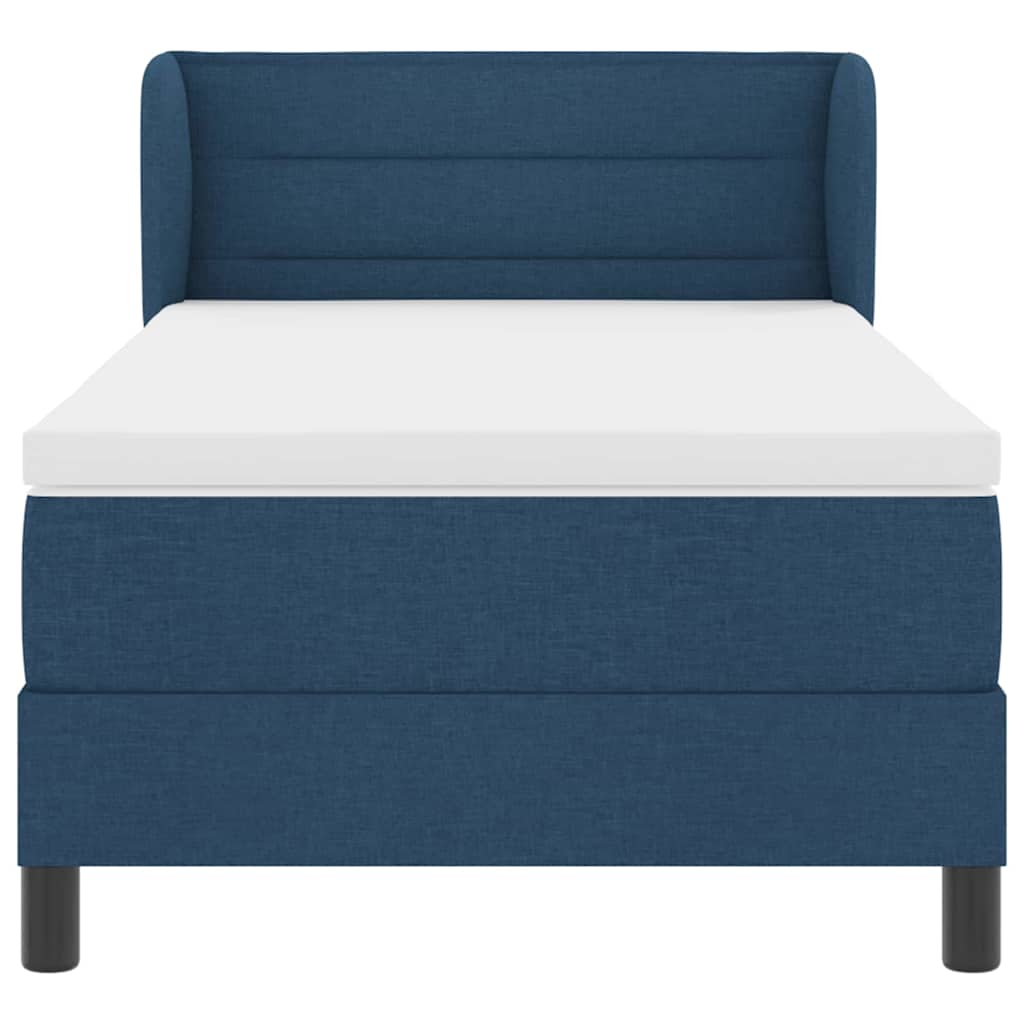 Boxspring ágy matraccal matracmal Kék 90 x 190 cm szövet