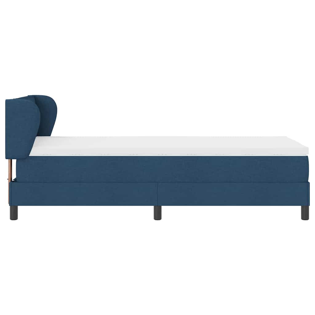 Boxspring ágy matraccal matracmal Kék 90 x 190 cm szövet
