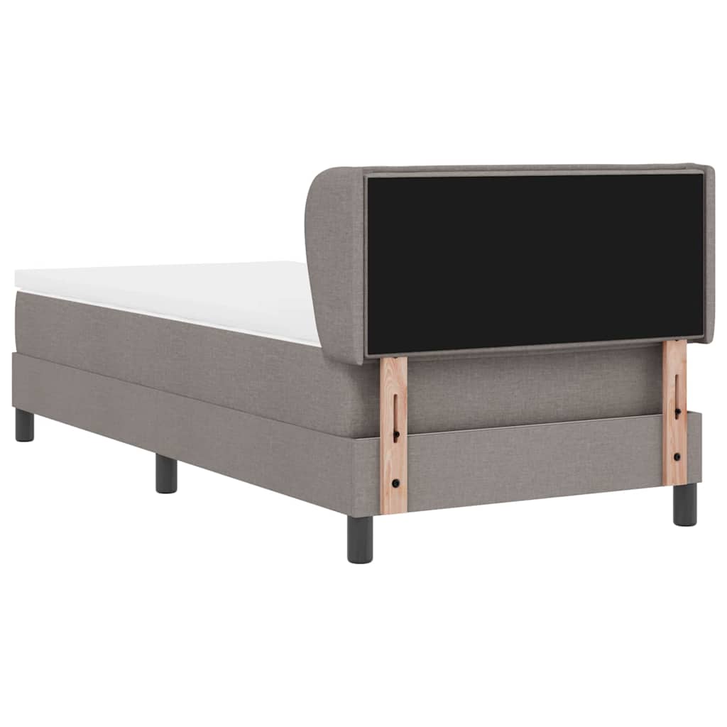 Boxspring ágy matraccal matracmal Tópszínű 100 x 200 cm szövet