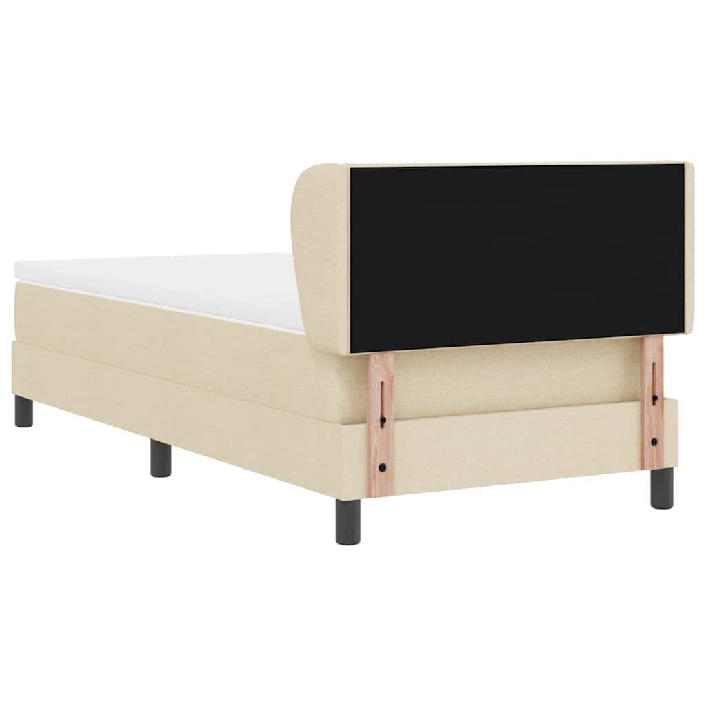 Boxspring ágy matraccal matracmal Krém 90 x 190 cm szövet