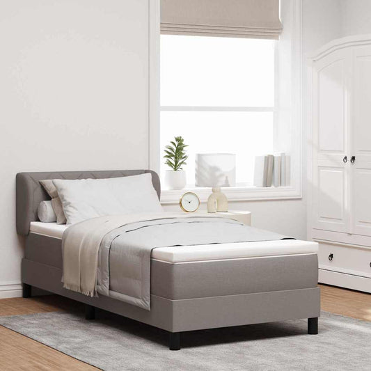 Boxspring ágy matraccal matracmal Tópszínű 100 x 200 cm szövet