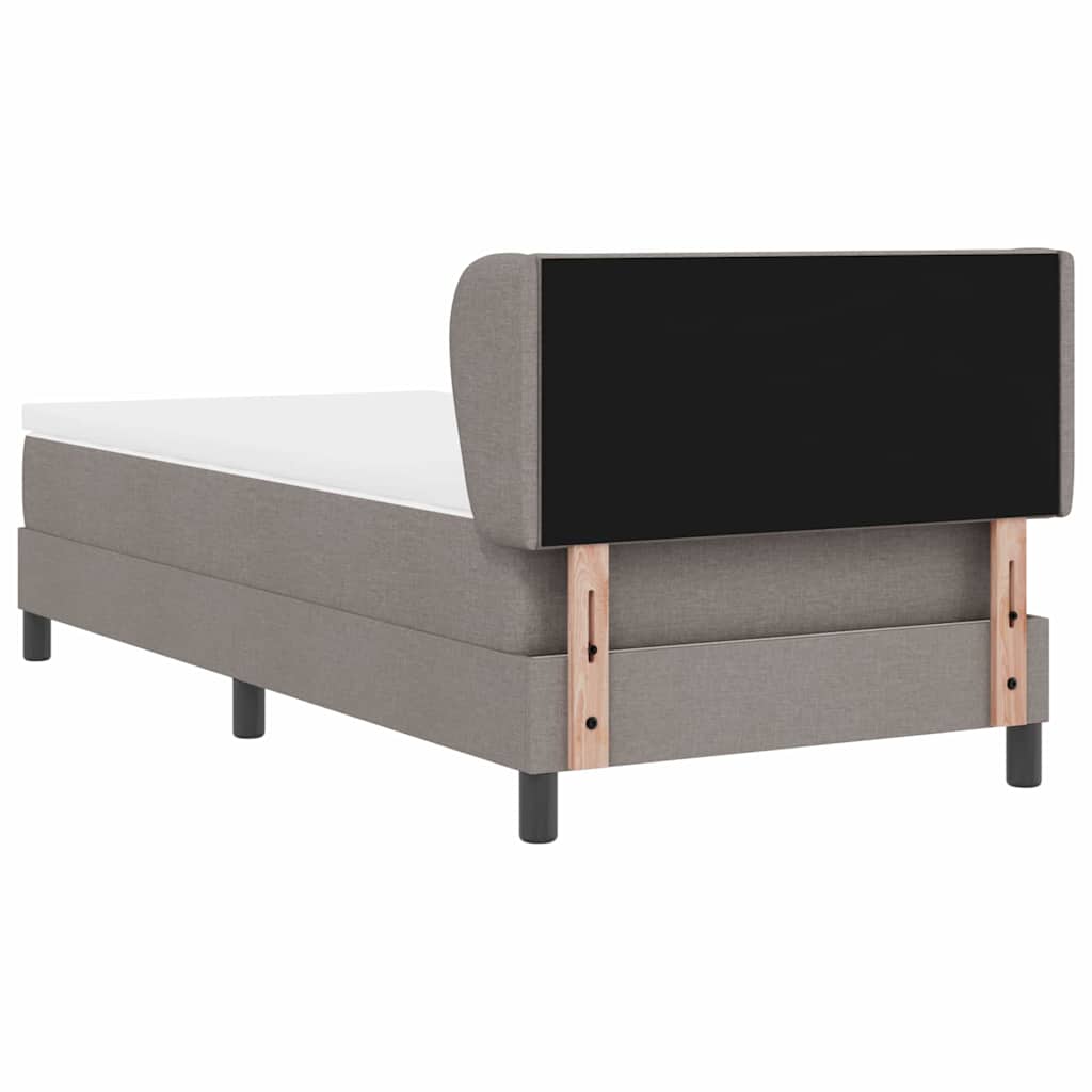 Boxspring ágy matraccal matracmal Tópszínű 100 x 200 cm szövet