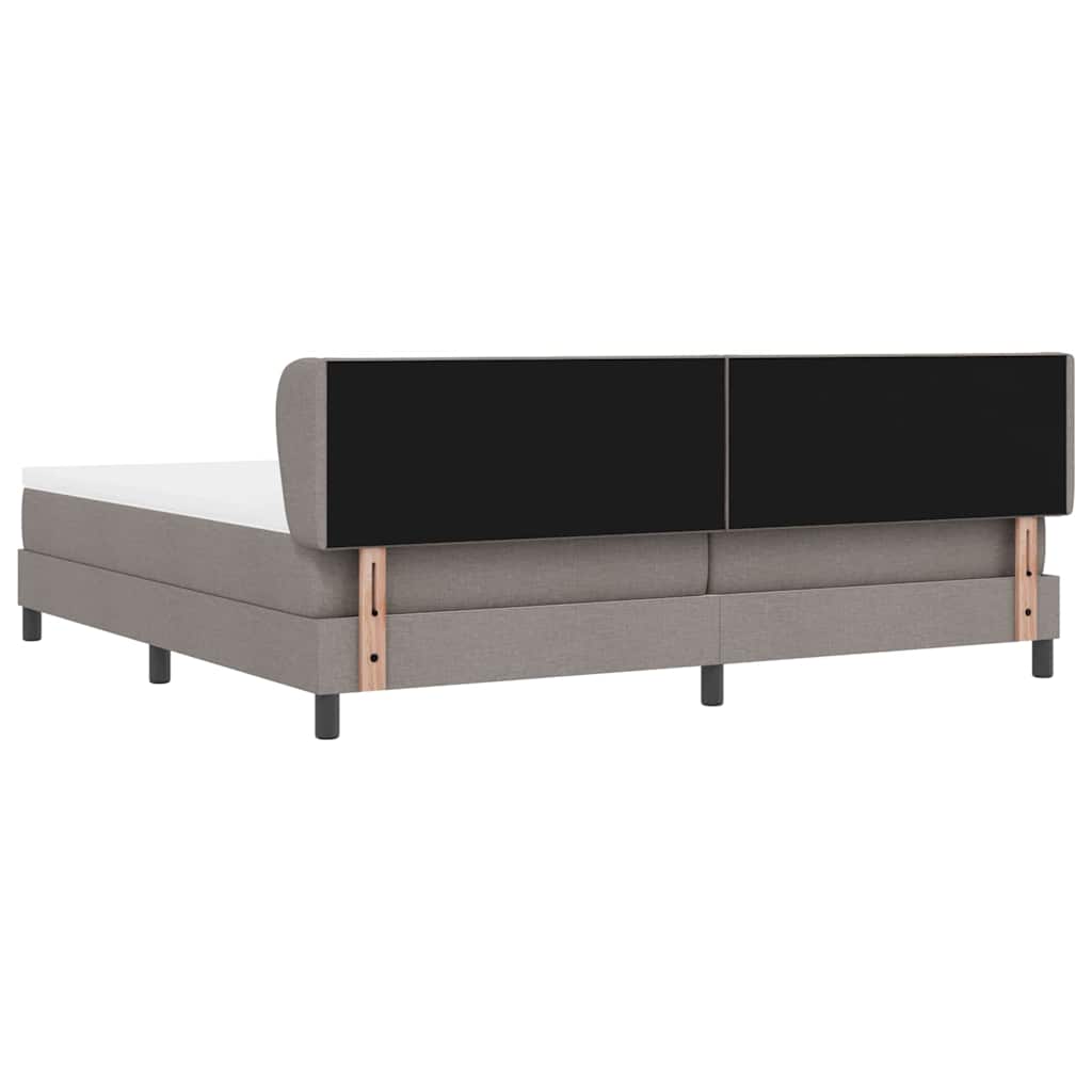 Boxspring ágy matraccal matracmal Tópszínű 200 x 200 cm szövet