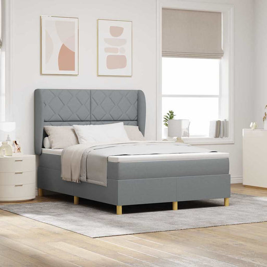 Boxspring ágy matraccal Sötétszürke 90x190 cm Szövet matracmal