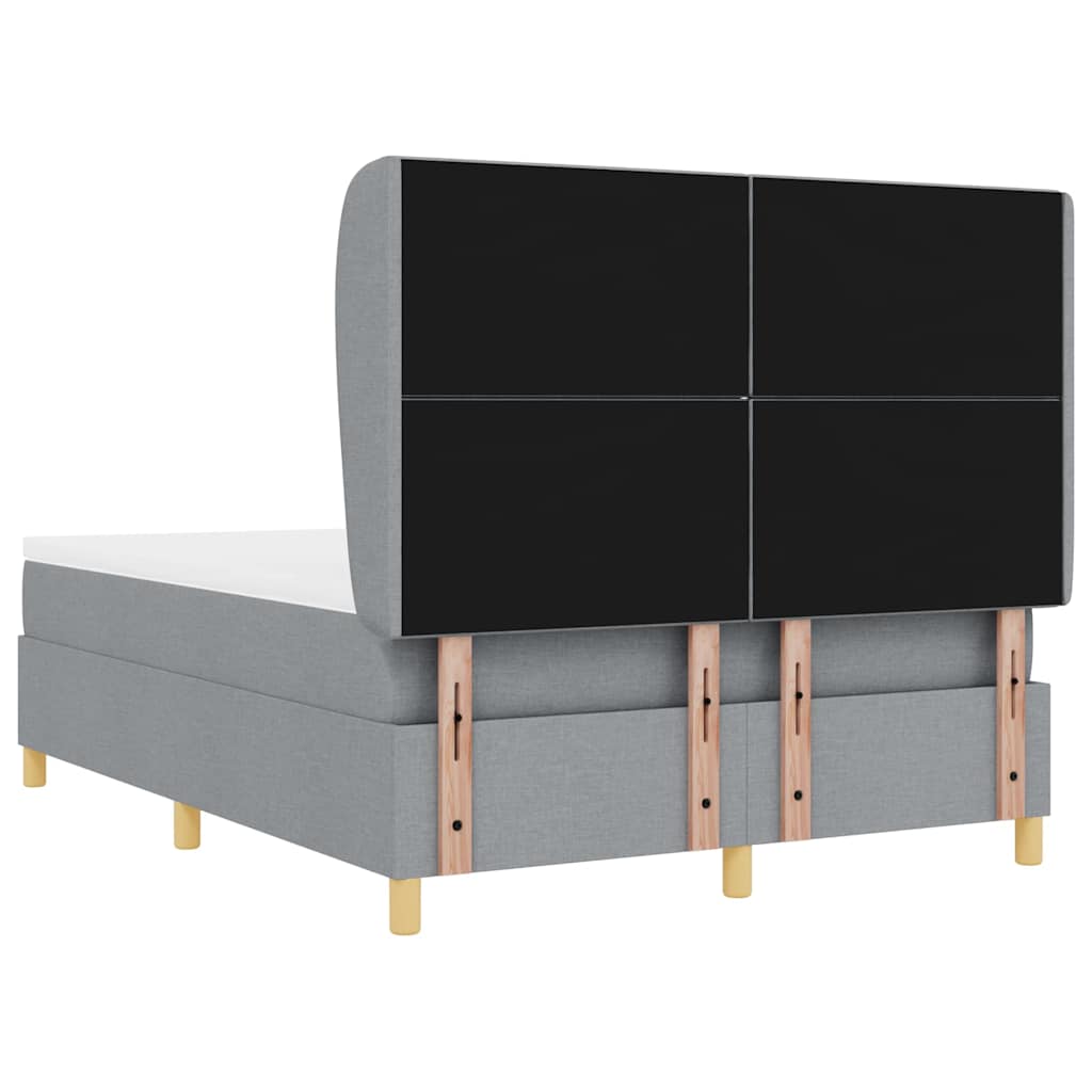 Boxspring ágy matraccal Sötétszürke 90x190 cm Szövet matracmal