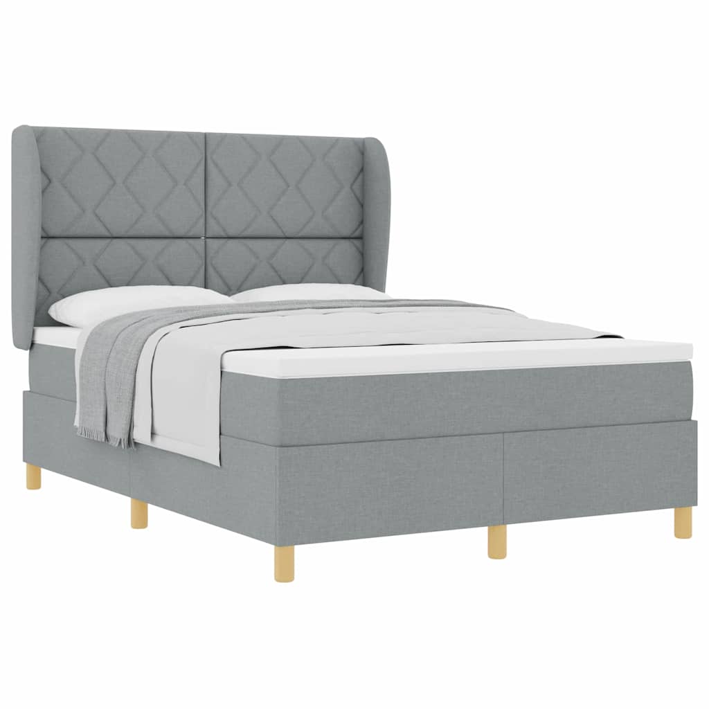 Boxspring ágy matraccal Sötétszürke 90x190 cm Szövet matracmal