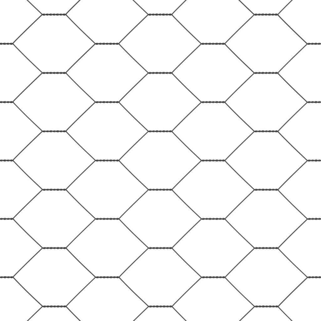 Lánckerítés oszlopokkal Szürke 1 x 25 m Acél
