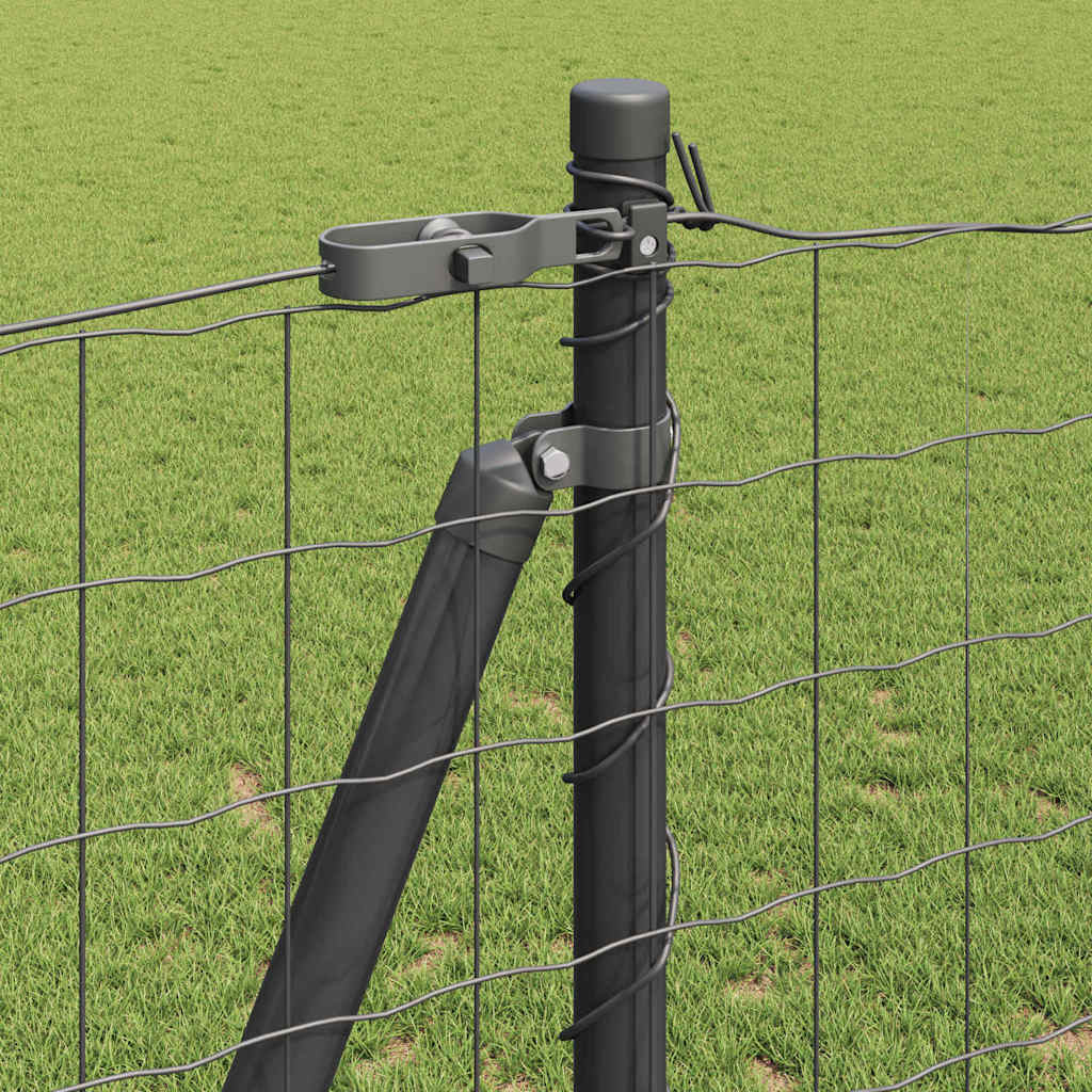 Kerítés oszlopokkal Szürke 1.2 x 25 m Acél
