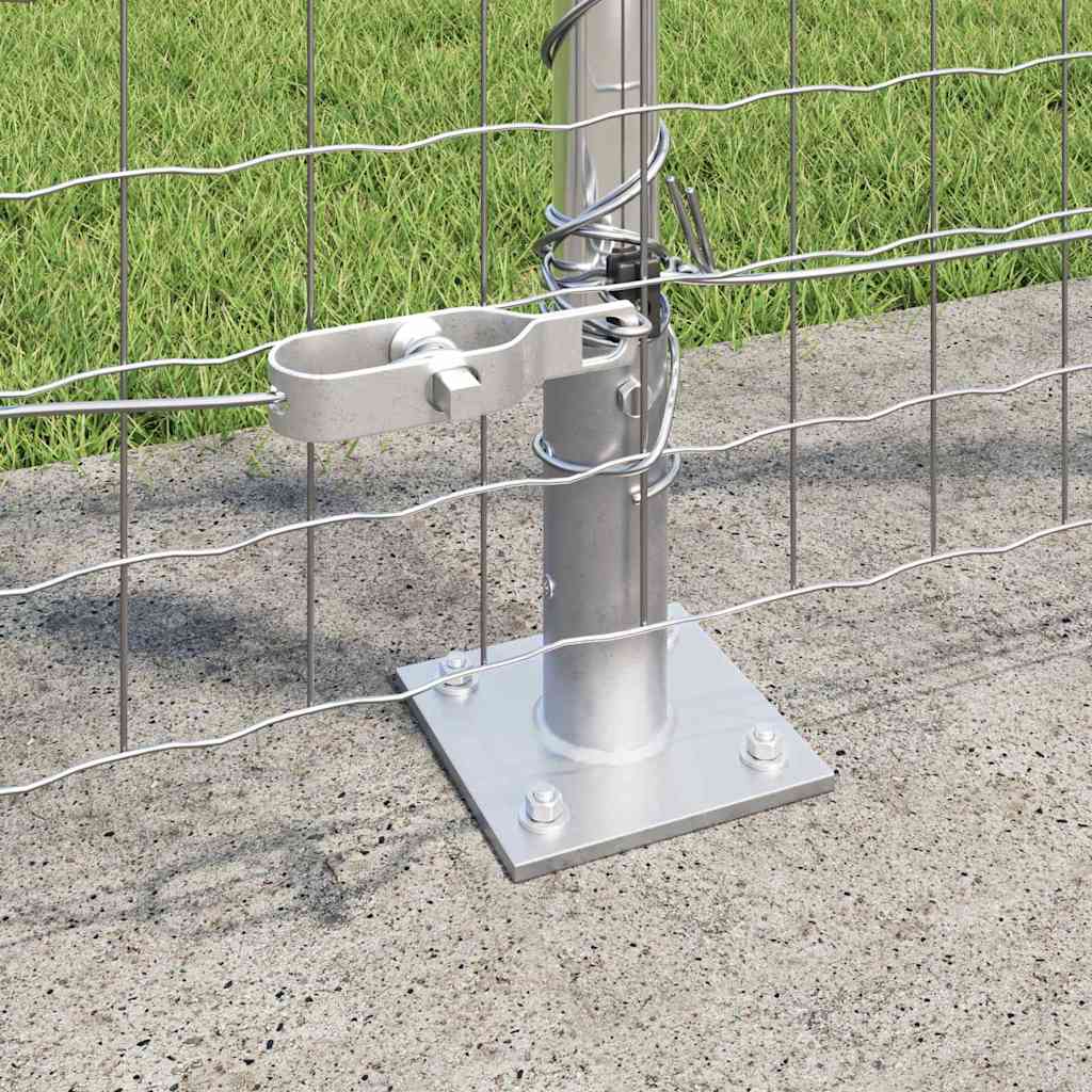 Kerítés oszlopokkal Ezüst 1.2 x 10 m Acél
