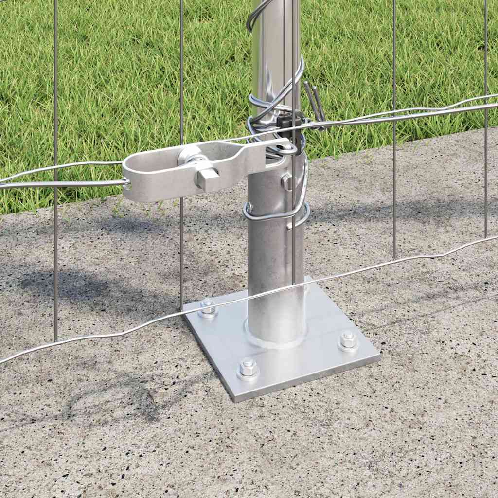 Kerítés oszlopokkal Ezüst 1.2 x 10 m Acél