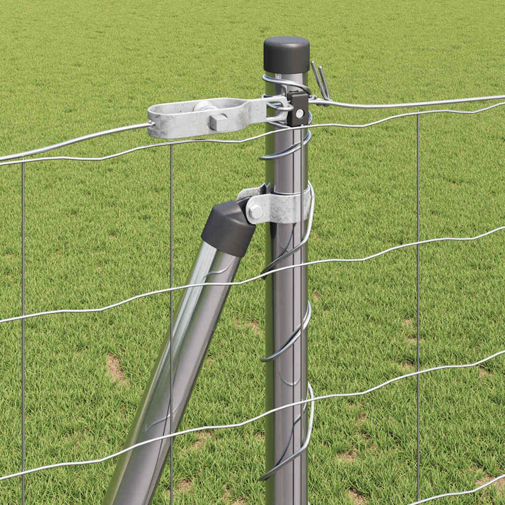 Kerítés oszlopokkal Ezüst 1.2 x 25 m Acél