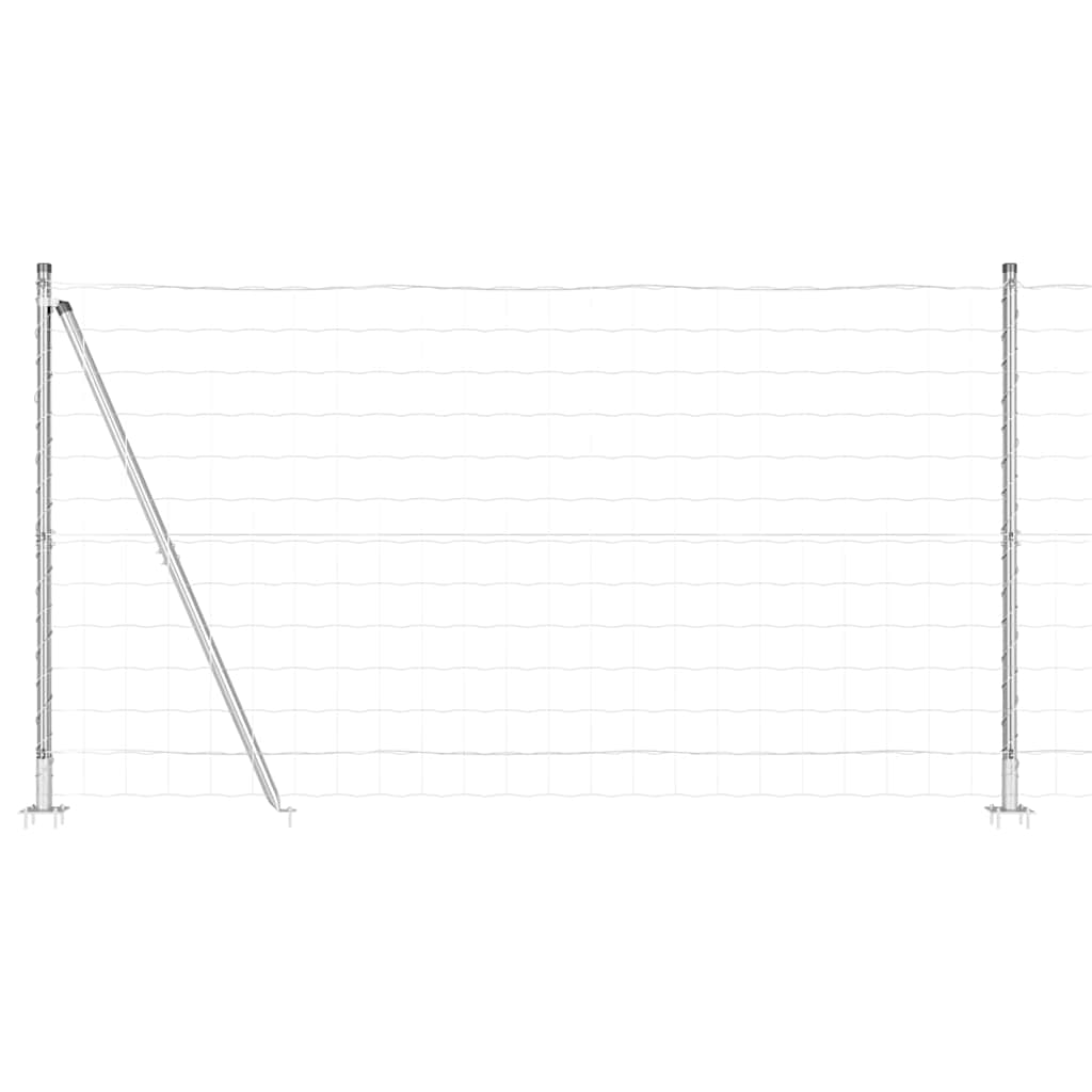 Kerítés oszlopokkal Ezüst 1.2 x 25 m Acél