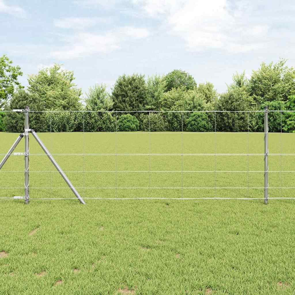 Legelőkerítés Ezüst 25 x 0.8 m Horganyzott acél