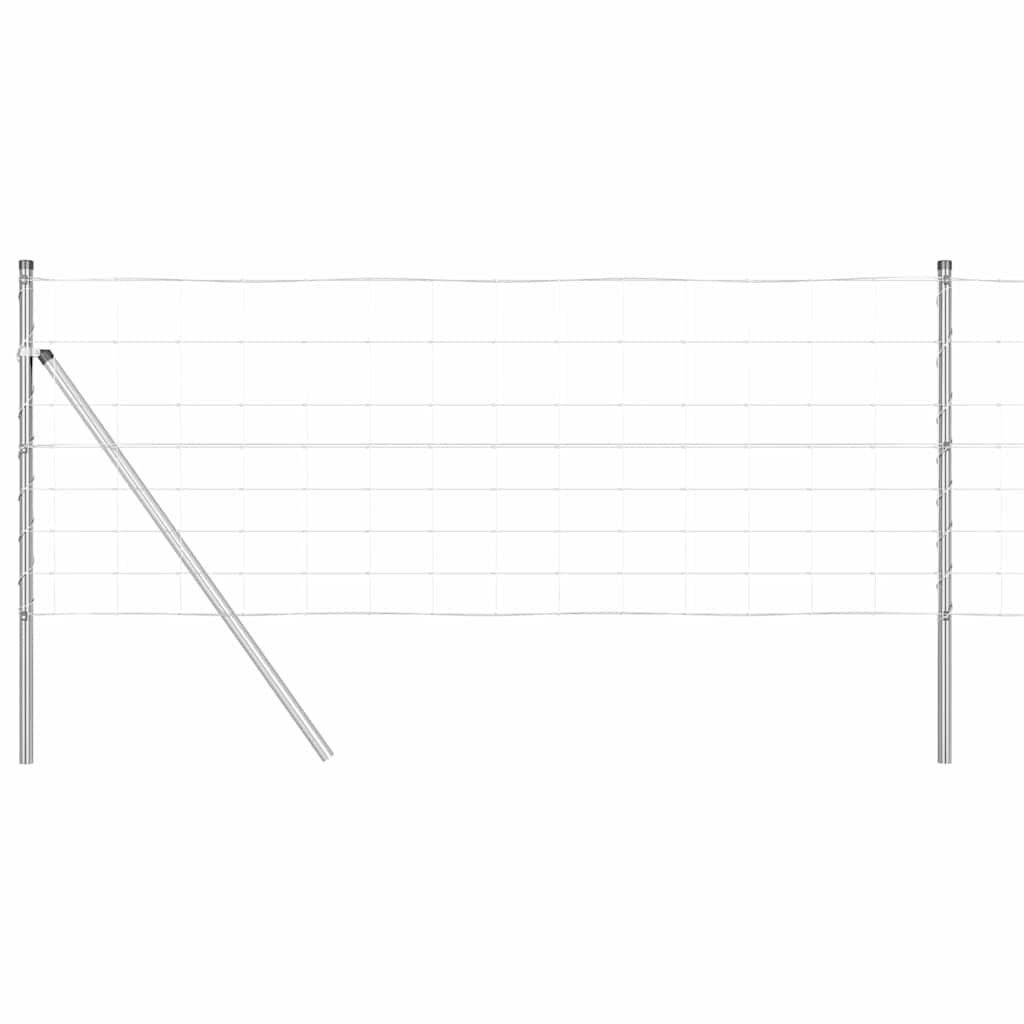 Legelőkerítés Ezüst 25 x 0.8 m Horganyzott acél