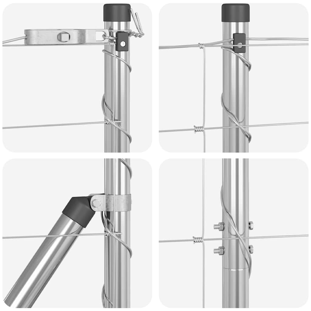 Legelőkerítés Ezüst 25 x 1.2 m Horganyzott acél