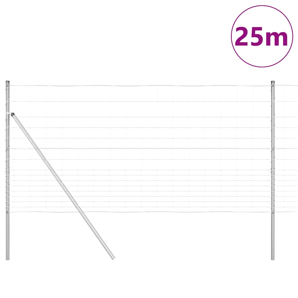 Legelőkerítés Ezüst 25 x 1.2 m Horganyzott acél