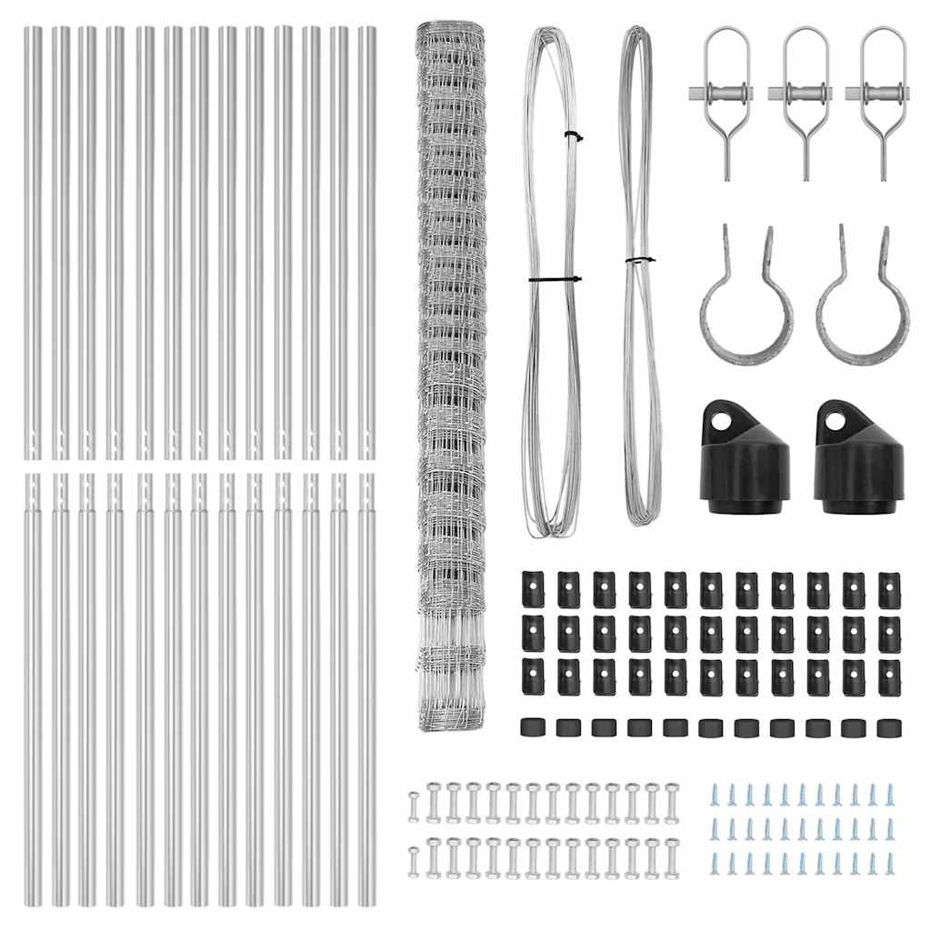 Legelőkerítés Ezüst 25 x 1.6 m Horganyzott acél
