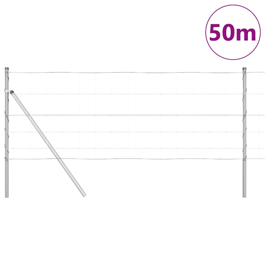 Legelőkerítés Ezüst 50 x 0.8 m Horganyzott acél