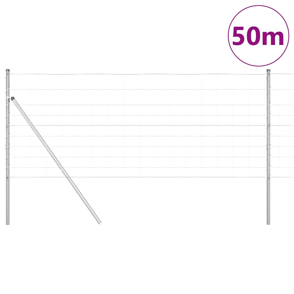 Legelőkerítés Ezüst 50 x 1 m Horganyzott acél