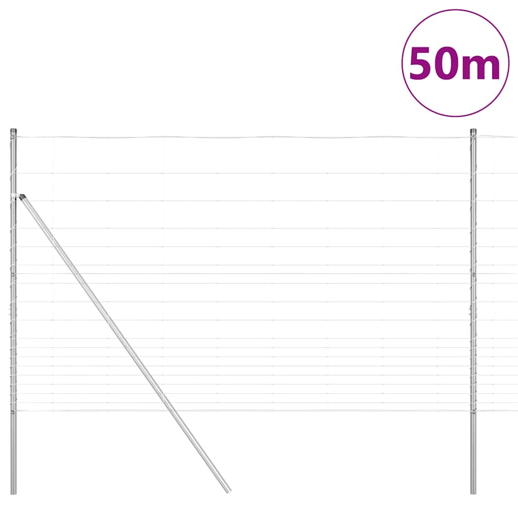 Legelőkerítés Ezüst 50 x 1.5 m Horganyzott acél