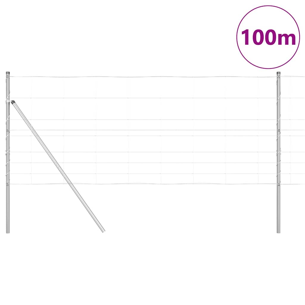 Legelőkerítés Ezüst 100 x 1 m Horganyzott acél