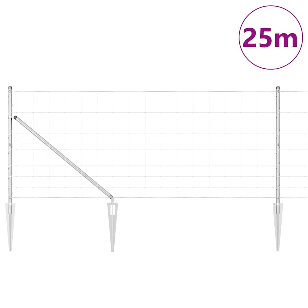 Legelőkerítés Ezüst 25 x 1 m Horganyzott acél