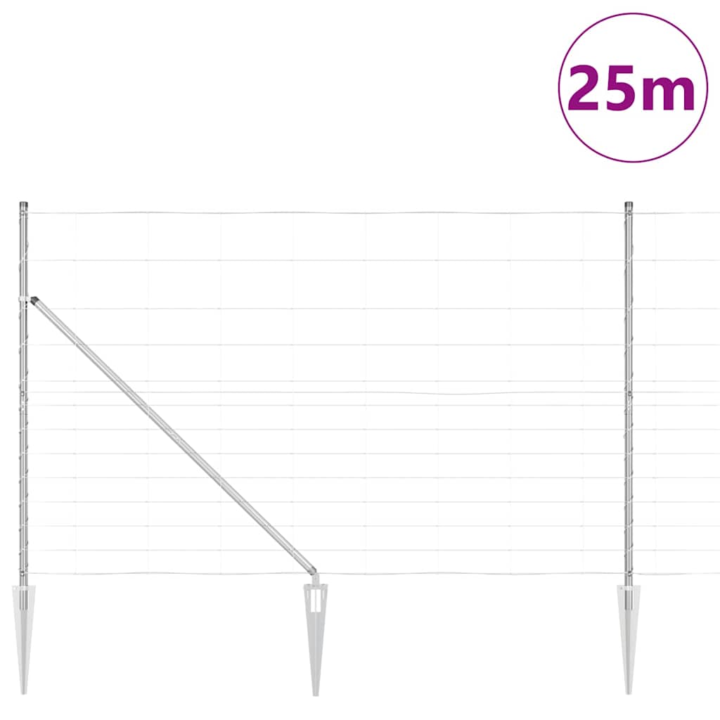 Legelőkerítés Ezüst 25 x 1.5 m Horganyzott acél