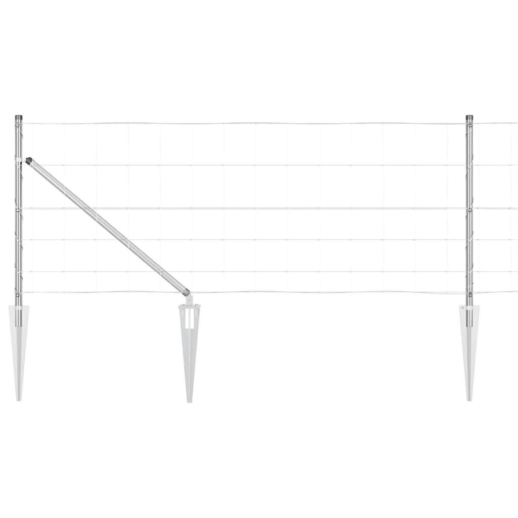 Legelőkerítés Ezüst 100 x 0.8 m Horganyzott acél
