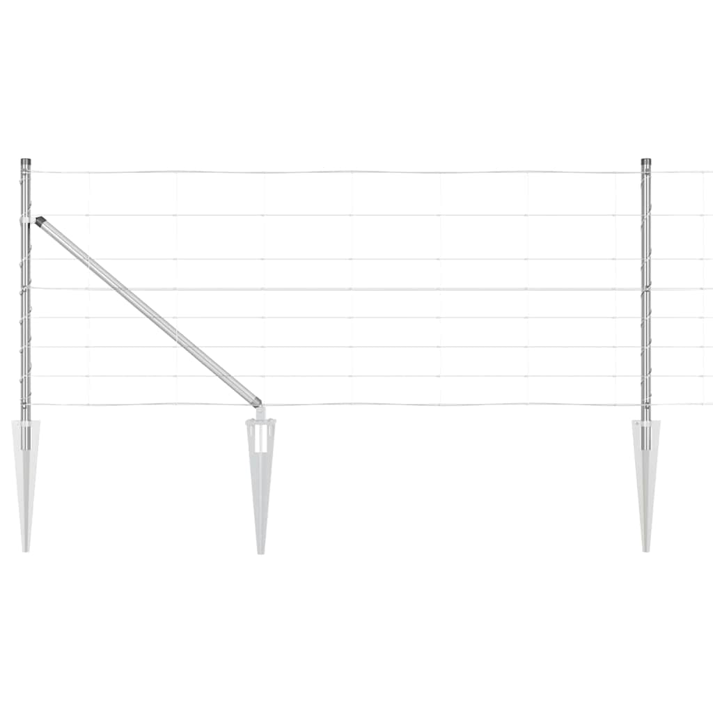 Legelőkerítés Ezüst 100 x 0.8 m Horganyzott acél