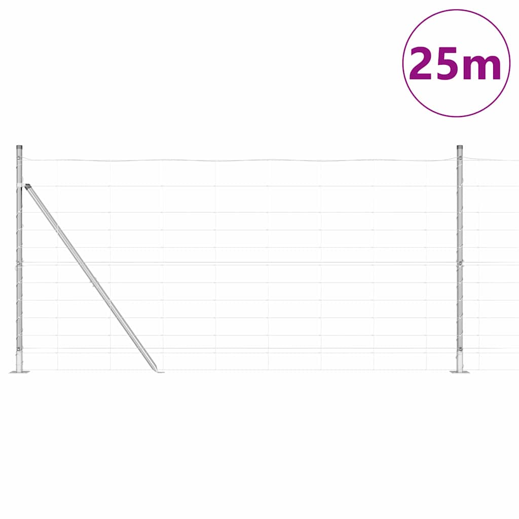 Legelőkerítés Ezüst 25 x 1.2 m Horganyzott acél