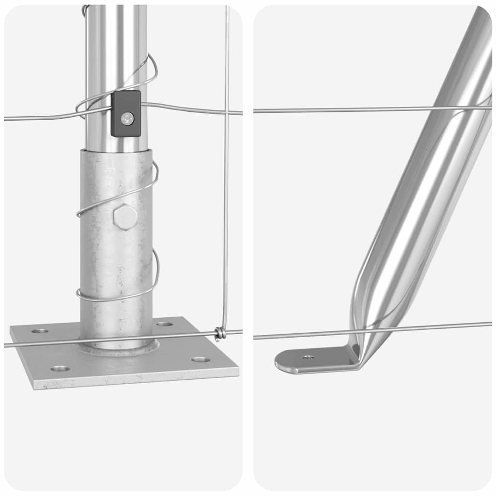 Legelőkerítés Ezüst 25 x 1.4 m Horganyzott acél