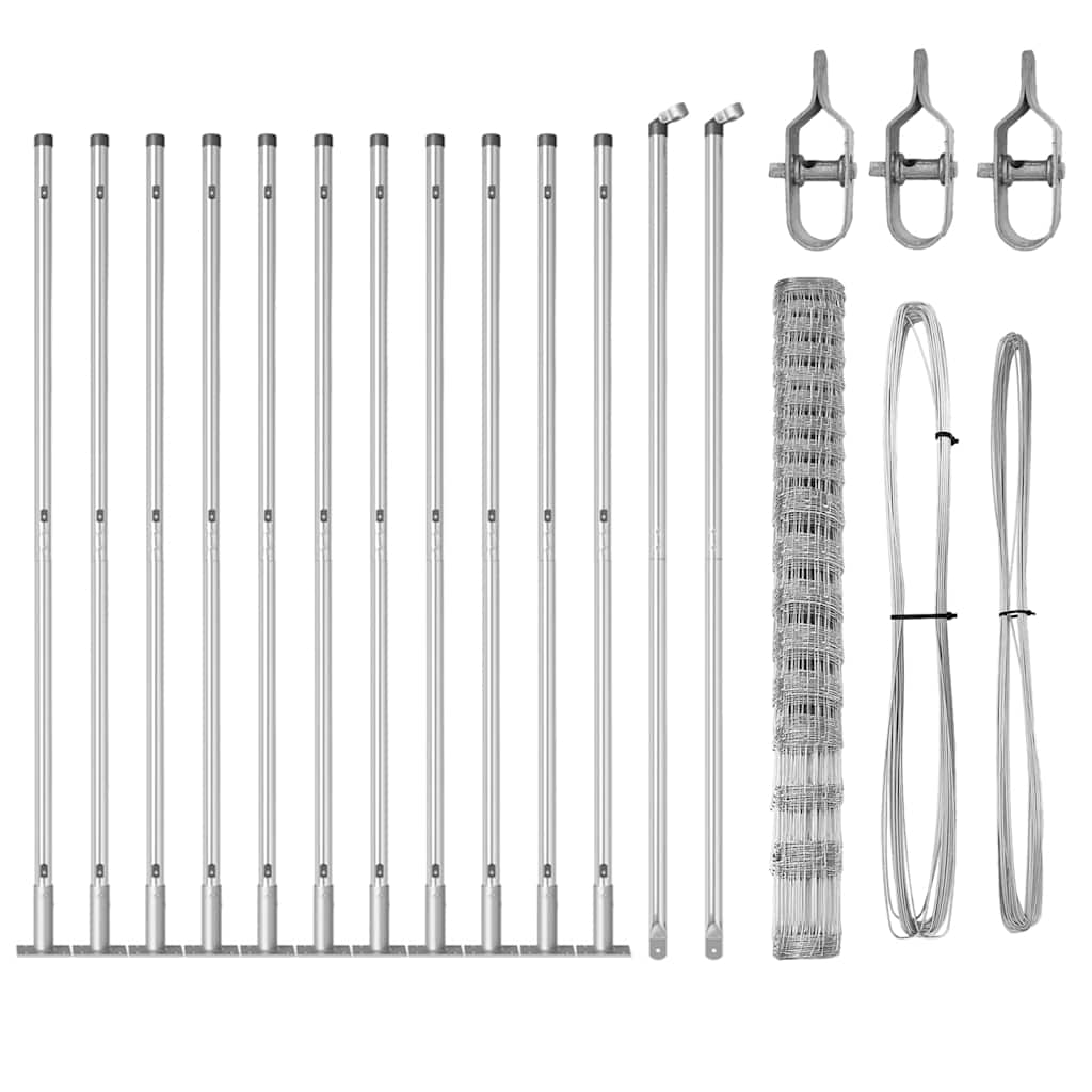 Legelőkerítés Ezüst 25 x 1.5 m Horganyzott acél
