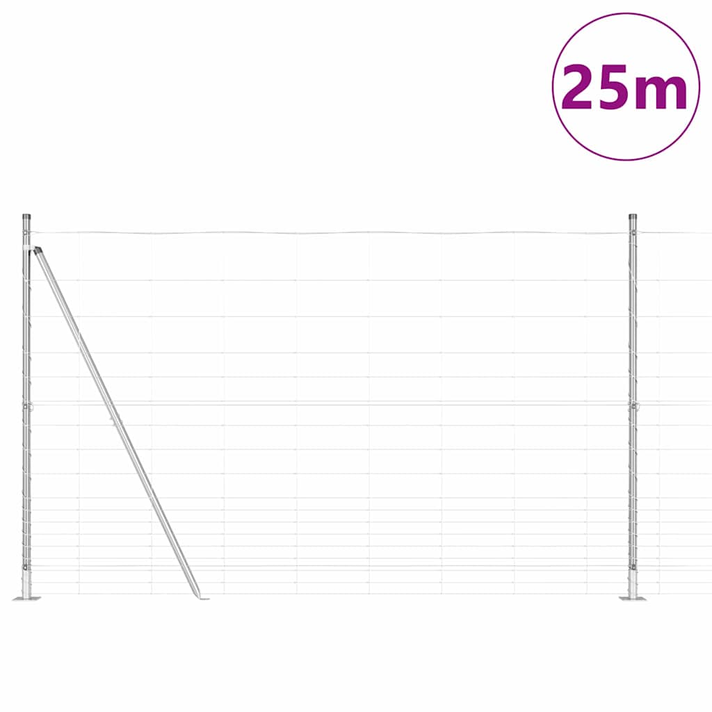 Legelőkerítés Ezüst 25 x 1.5 m Horganyzott acél