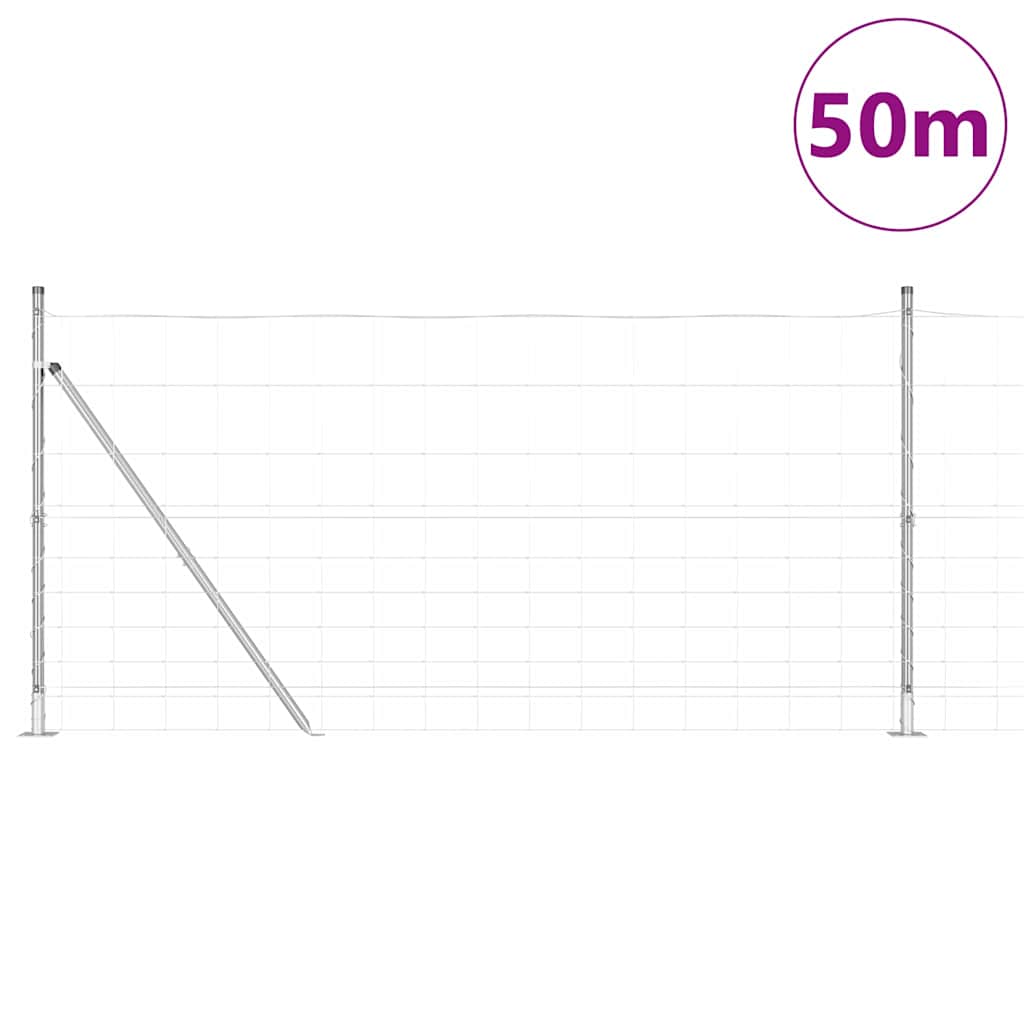 Legelőkerítés Ezüst 50 x 1.2 m Horganyzott acél